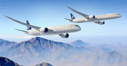 Saudi Arabian Airlines is one of two carriers to book orders for 39 new 787 Dreamliners, part of KSA’s plan to grow its international air-travel business. Saudi Arabian Airlines is one of two carriers to book orders for 39 new 787 Dreamliners, part of KSA’s plan to grow its international air-travel business.