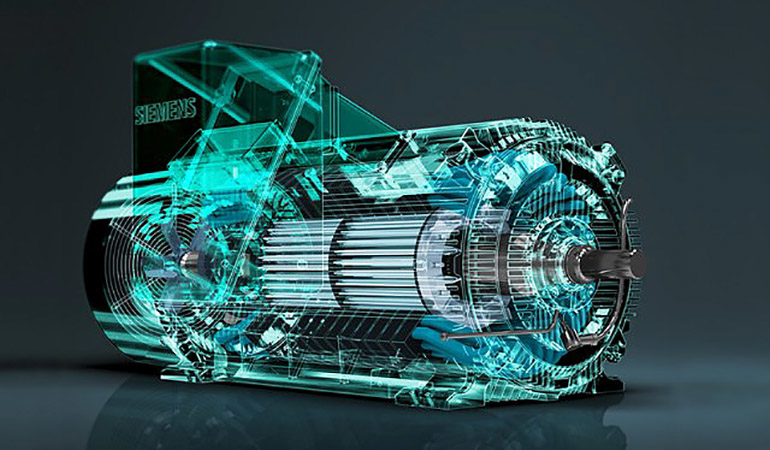 Siemens industrial motor illustration.
