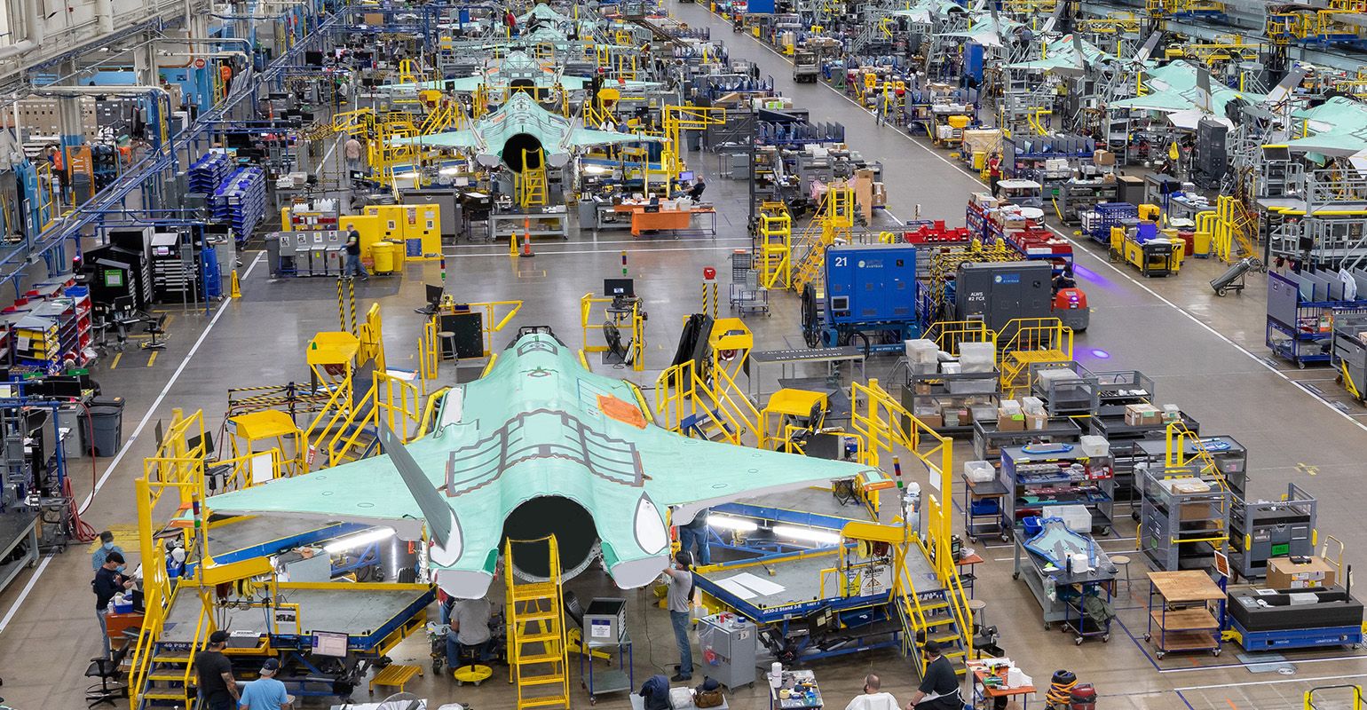 F-35 production line at Lockheed Martin Aeronautics Co., Fort Worth, Tex.