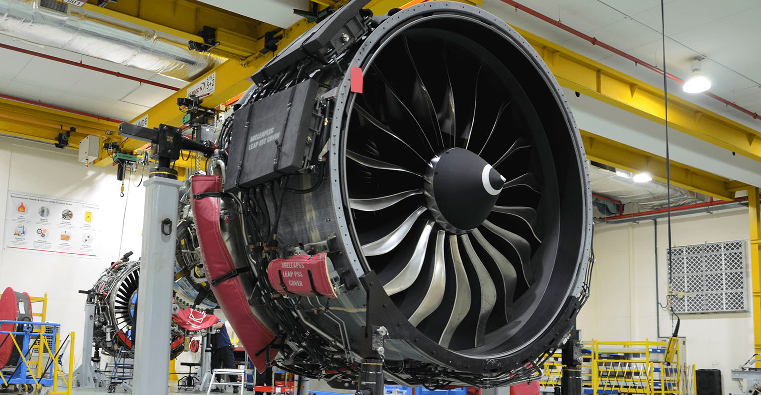 A CFM International LEAP 1-B engine.