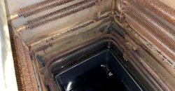 The residual nPB turned acidic, resulting in machine corrosion and compromised the degreaser performance. The residual nPB turned acidic, resulting in machine corrosion and compromised the degreaser performance.