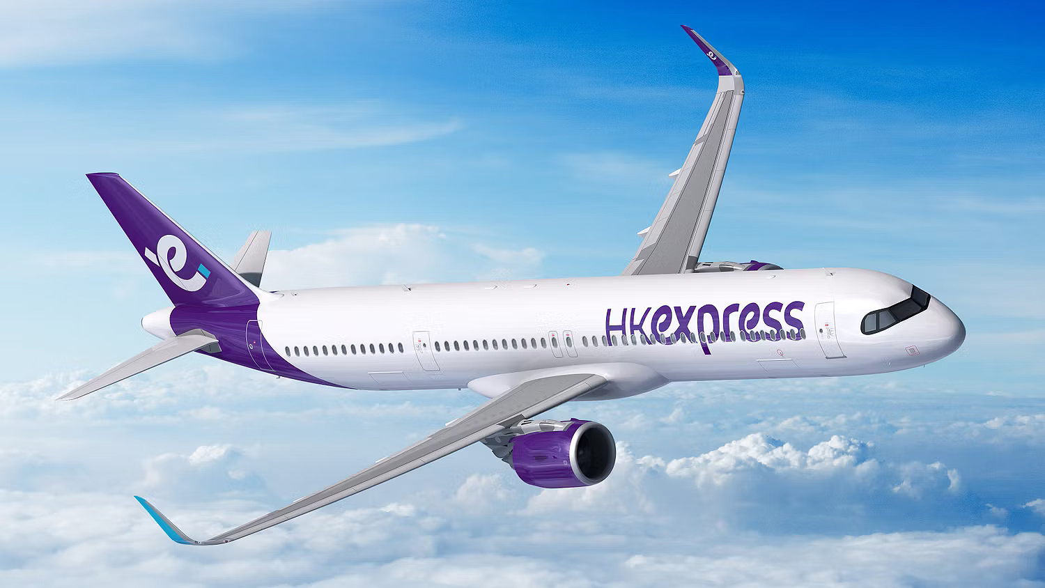 Airbus A320neo in HK Express livery.