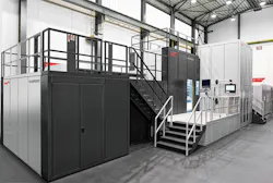 Features like the heavy-duty HSK A63/80 tool taper with 21-kN clamping force and an 80-tool magazine, plus kinematics that deliver a combination of speed, power, and flexibility, made the Starrag EcoSpeed F 1540 the right choice for Michigan’s 3-Dimensional Services Group. Features like the heavy-duty HSK A63/80 tool taper with 21-kN clamping force and an 80-tool magazine, plus kinematics that deliver a combination of speed, power, and flexibility, made the Starrag EcoSpeed F 1540 the right choice for Michigan’s 3-Dimensional Services Group.