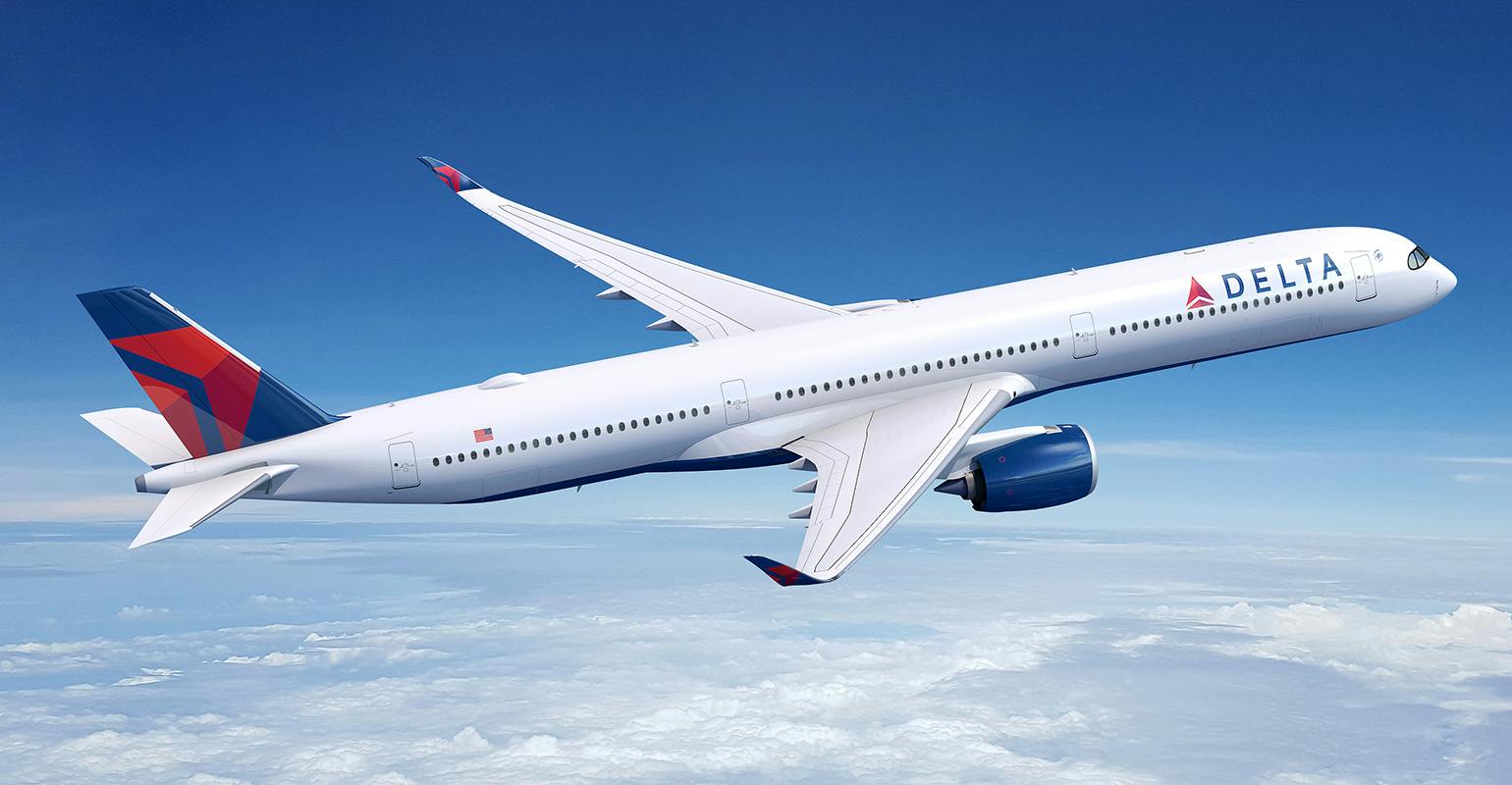 Airbus A350-1000 aircraft in Delta Air Lines livery.