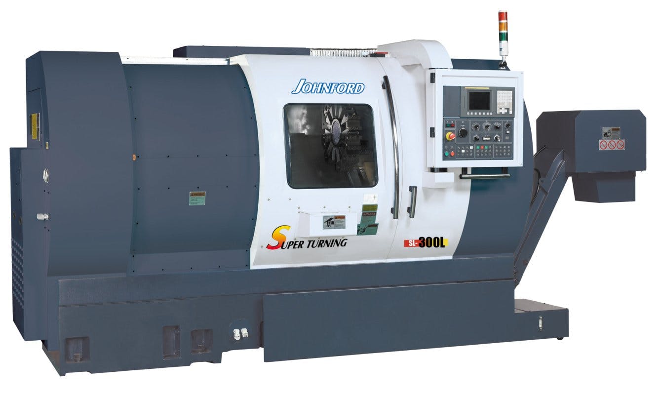 Absolute Machine Tools&rsquo; Johnford SL-300L-II &ldquo;super slant bed&rdquo; turning center.