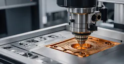 AI-enhanced CNC micromachining image. AI-enhanced CNC micromachining image.