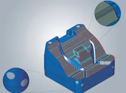 hyperMILL® “CAM Plan” calculates the optimal point distribution based on part topology data; and automatically creates cover surfaces for holes. hyperMILL® “CAM Plan” calculates the optimal point distribution based on part topology data; and automatically creates cover surfaces for holes.