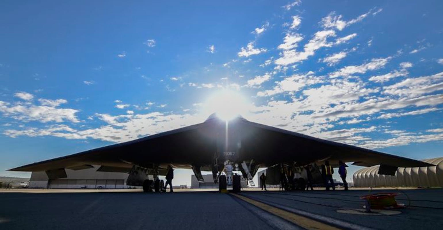 Northrop Grumman flying wing B-2 Stealth bomber.