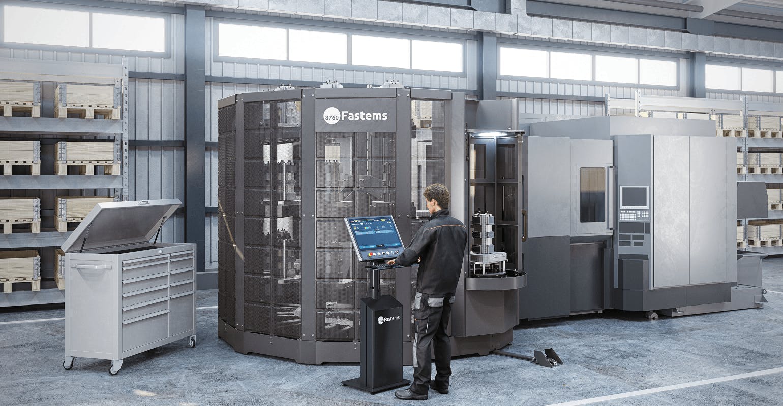 The Gantry Tool Storage (GTS) and Central Tool Storage (CTS) tool automation systems help shops to remove machine stops related to tool shortages, minimize tool reworking time, and reduce sister tooling costs.