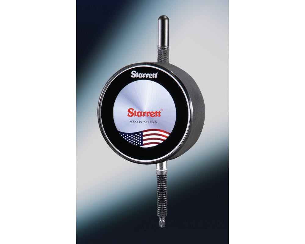 The L.S. Starrett W4900 touchscreen wireless digital indicator is a scalable, secure data acquisition device with exceptional range for use on the shop floor or in quality labs.