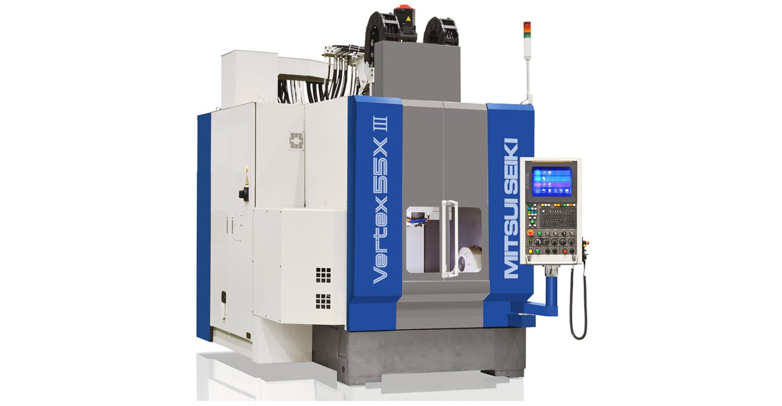 The ultra-high precision Vertex 55X III is one of three machines Mitsui Seiki will exhibit at IMTS 2024, booth 338700.