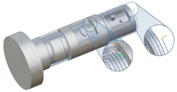 The ModuleWorks 2024.04 release introduces a corner smoothing option for geodesic machining toolpaths. This option improves the surface quality and reduces machining time as the tool no longer needs to decelerate and accelerate abruptly. The ModuleWorks 2024.04 release introduces a corner smoothing option for geodesic machining toolpaths. This option improves the surface quality and reduces machining time as the tool no longer needs to decelerate and accelerate abruptly.