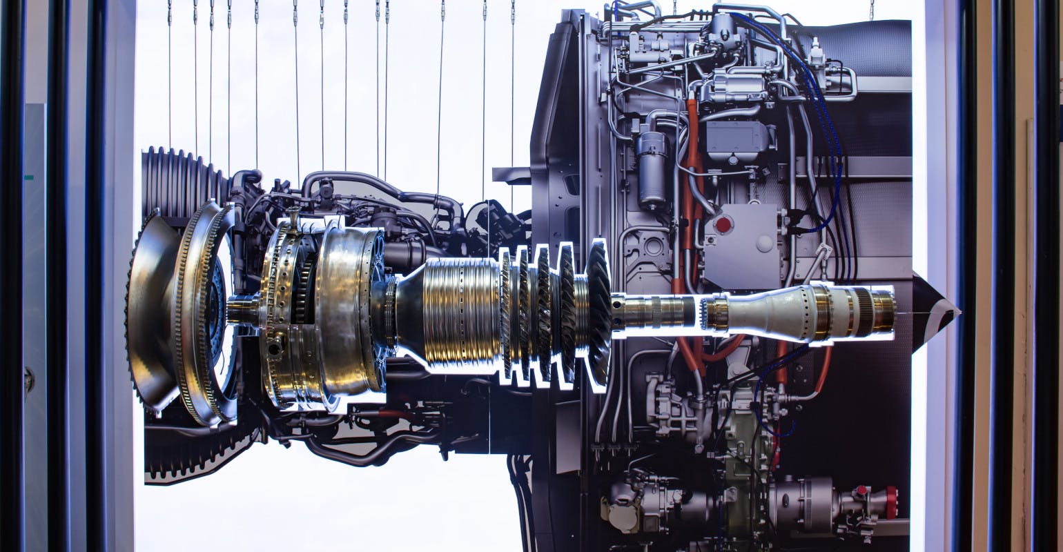The CFM Intl. LEAP engine, which powers the Airbus A320neo and Boeing 737 MAX narrowbody jets.