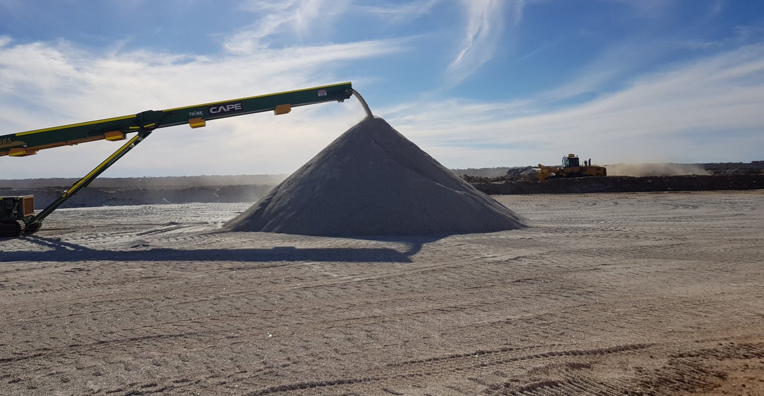 Lithium ore mining.