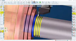 Rib Cut Plunge strategy improves roughing by starting with a series of cuts that are more than a tool width apart. Rib Cut Plunge strategy improves roughing by starting with a series of cuts that are more than a tool width apart.