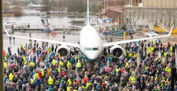 Rollout of first 737 MAX 9 at Renton, Washington. Rollout of first 737 MAX 9 at Renton, Washington.