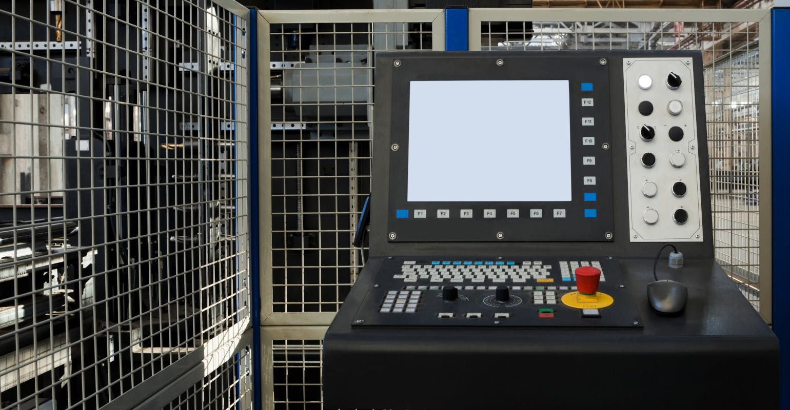 CNC machine interface.