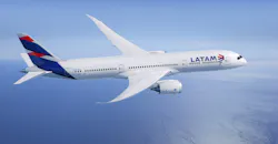 Boeing 787-9 Dreamliner illustrated in LATAM Group livery. Boeing 787-9 Dreamliner illustrated in LATAM Group livery.