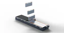 GM / LG Energy Solution illustration of prismatic battery-cell arrangement. GM / LG Energy Solution illustration of prismatic battery-cell arrangement.
