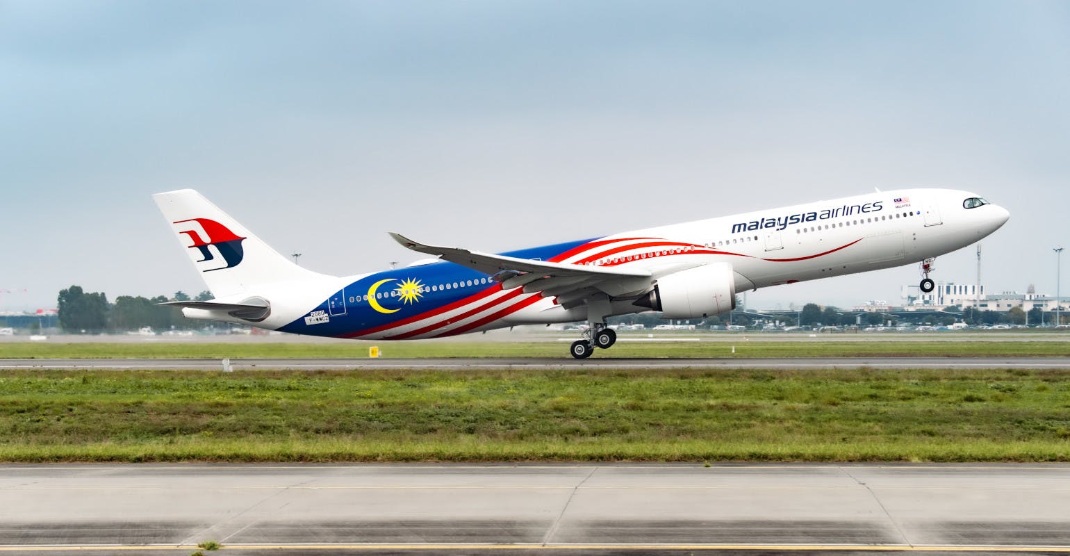 Airbus A330neo in Malaysia Airlines livery.