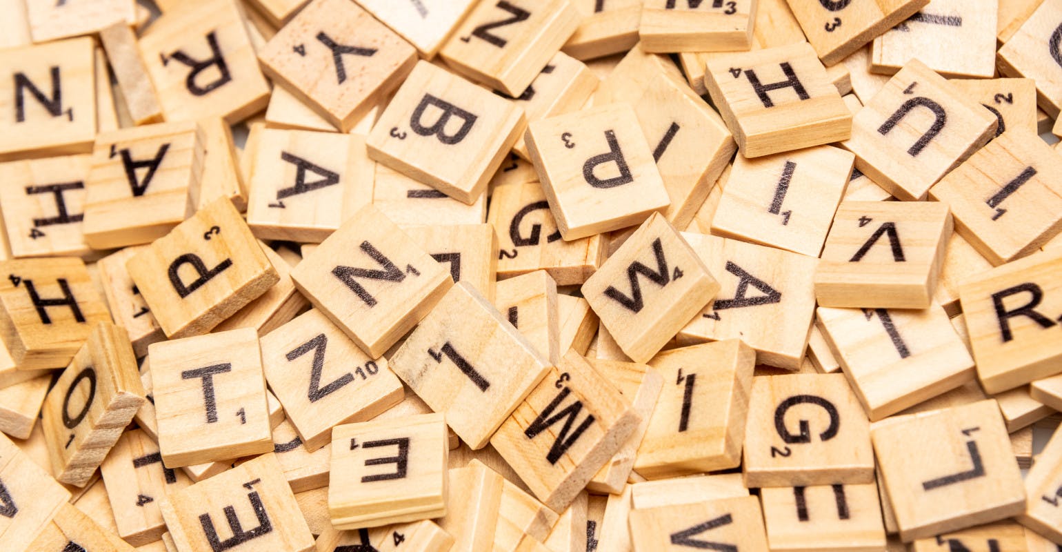Scrabble tiles