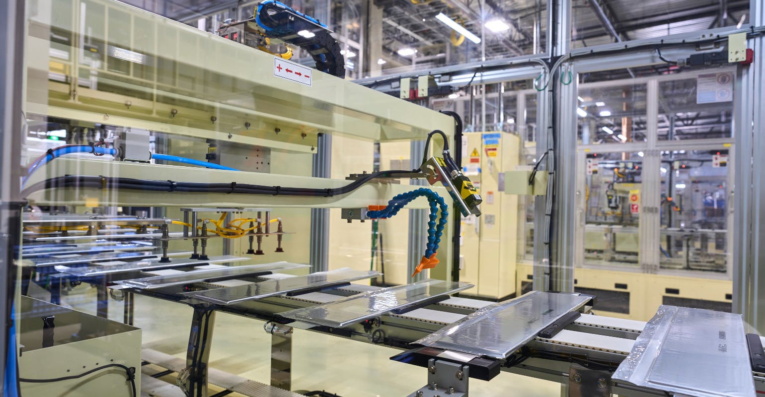 Ultium Cells lithium-ion battery production, Warren, Ohio.