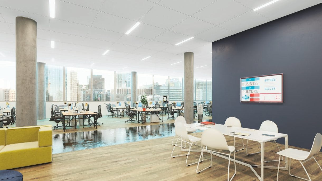 open office with OPTIMA concealed