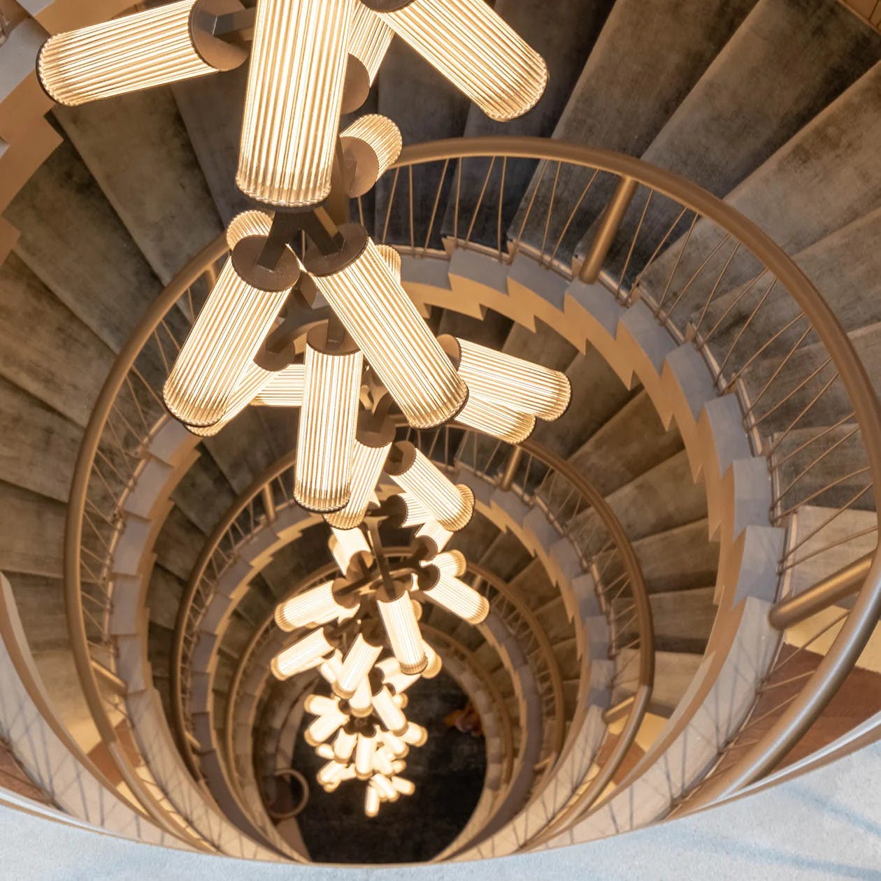 Haara Metsa Chandelier in a Stairwell