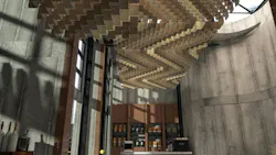 Zintra Mesh Baffles in Herringbone Zintra Mesh Baffles in Herringbone