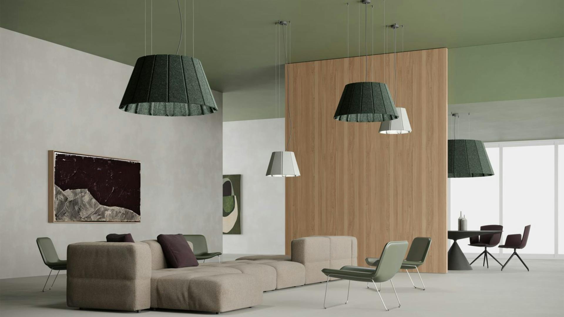 Vapor Echo acoustic pendant, by Luxxbox