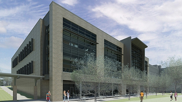 Rendering of planned Learning Resource Center at Midlands Technical College in Columbia SC