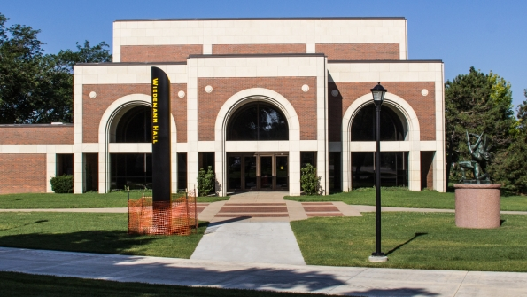 The main building signs in Wichita State University39s new wayfinding system are 18 feet tall to provide better visibility for pedestrians