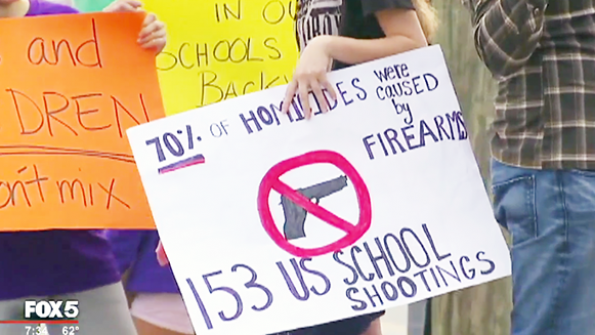 Protesters in McLean Va say a newly relocated gun store is too close to an elementary school
