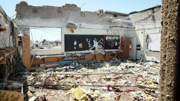 The destruction of Plaza Towers Elementary School from a tornado has prompted the Moore Okla district to seek bond funds to build storm shelters at every campus