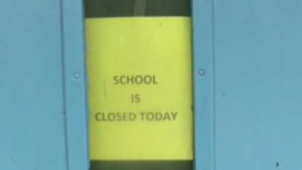 Most of the public schools in Detroit were closed Wednesday because of a teacher sickout
