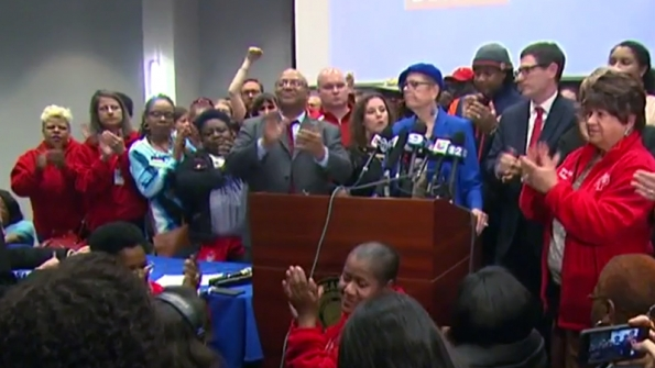 Chicago Teachers Union President Karen Lewis discusses plans for a oneday strike on April 1