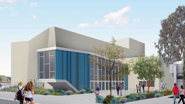 Rendering of the performing arts center that is being built at Saugus High School