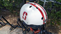 An example of the bike helmet that will be give to all incoming freshmen at Stanford University An example of the bike helmet that will be give to all incoming freshmen at Stanford University