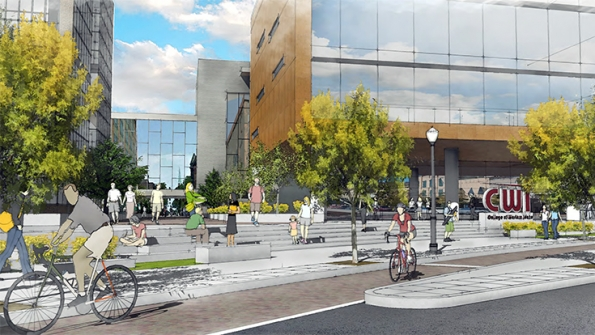 Rendering of plans for a College of Western Idaho campus in Boise