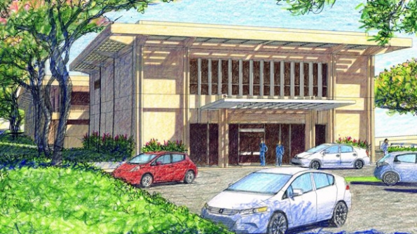 Rendering of plans for Clinical Building at the University of Hawaii39s law school