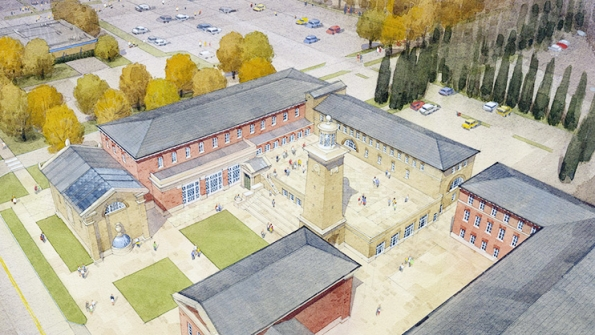 Rendering of Matthew and Joyce Walsh Family Hall of Architecture