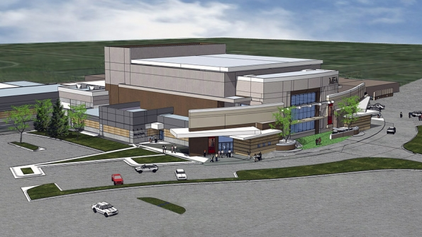 Rendering of new performing arts center in the MIchell SD district