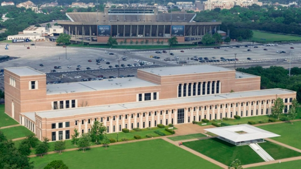 The new opera theater will be built adjacent to the current music building which is pictured here Photo credit Rice University