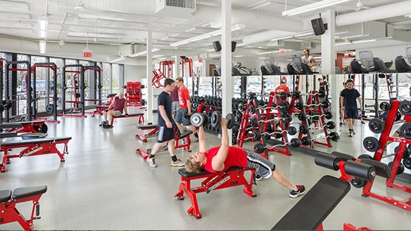 The renovated fitness center at Williamette University