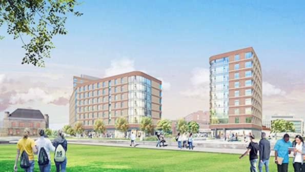 A residence hall planned for UMass Boston is scheduled to open in 2018