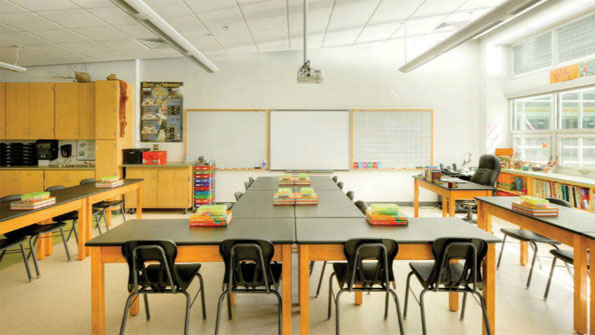 Classroom at the LEED gold Manassas Park Elementary School Manassas Park Va