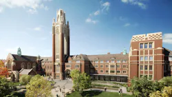 A new project at the University of Chicago view from 58th Street showing the new entry and landscape Photo courtesy of dbox A new project at the University of Chicago view from 58th Street showing the new entry and landscape Photo courtesy of dbox