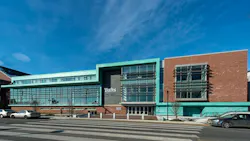At Tufts University Medford Mass the site of the Steve Tisch Sports and Fitness Center was constrained by several existing structures Photo copyGregg Shupe 2013ShupeStudioscom courtesy of Stanmar Inc At Tufts University Medford Mass the site of the Steve Tisch Sports and Fitness Center was constrained by several existing structures Photo copyGregg Shupe 2013ShupeStudioscom courtesy of Stanmar Inc