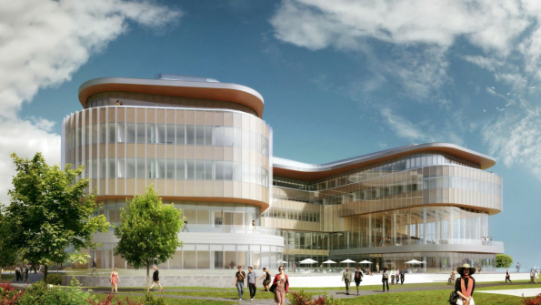 Rendering of new Kellogg building at Northwestern University