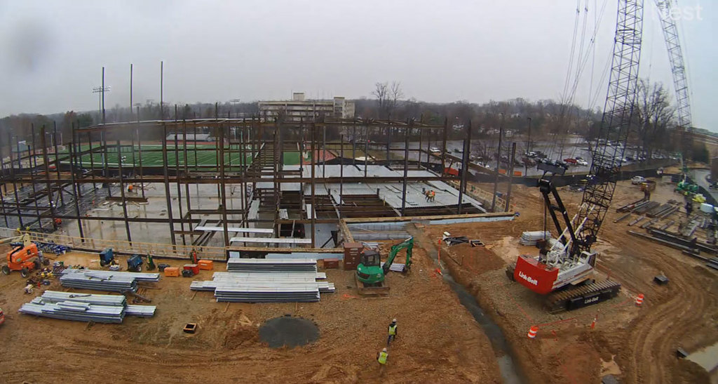 George Mason High School in Falls Church, Va., is under construction.